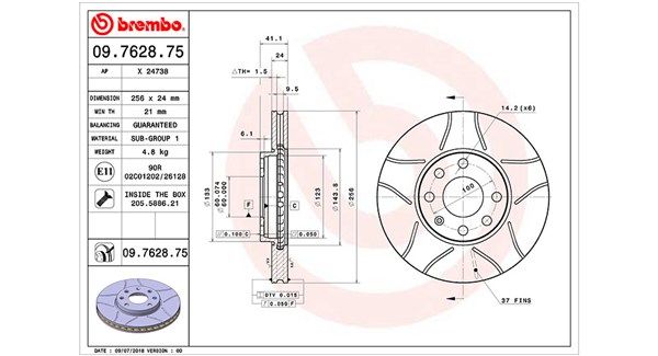 MAGNETI MARELLI Тормозной диск 360406038705